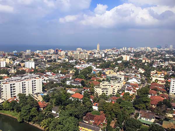 Vista aérea de Colombo, capital de Sri Lanka